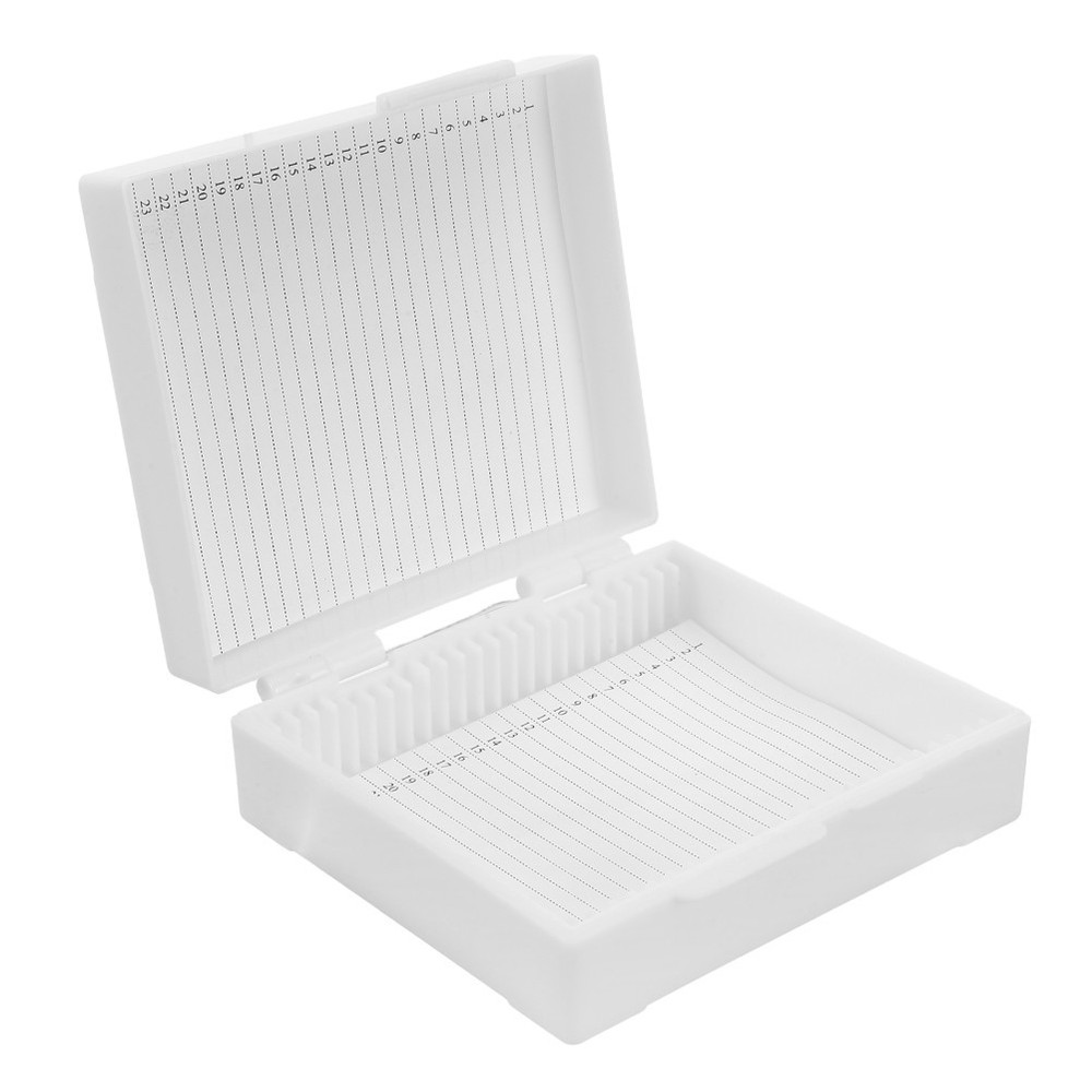 Microscope Slide Case Accessories Container Plastic Rectangle Holder