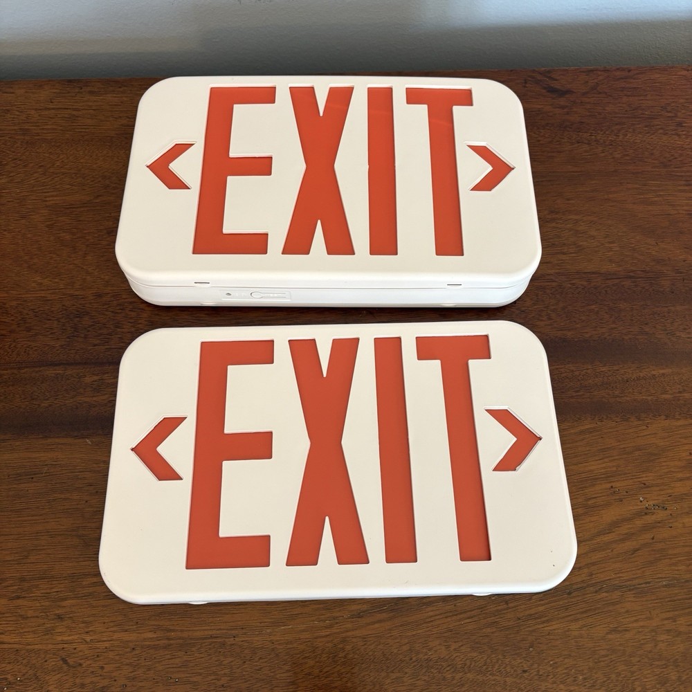 New Exit Sign .Face Plate and mounting bracket. Front/Back For Hard Wired