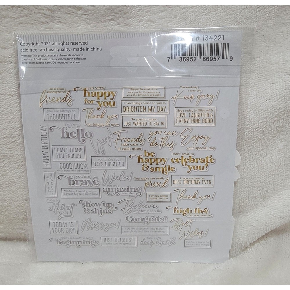 Pink Fresh Studio Ephemera Foiled Sentiments Bundle