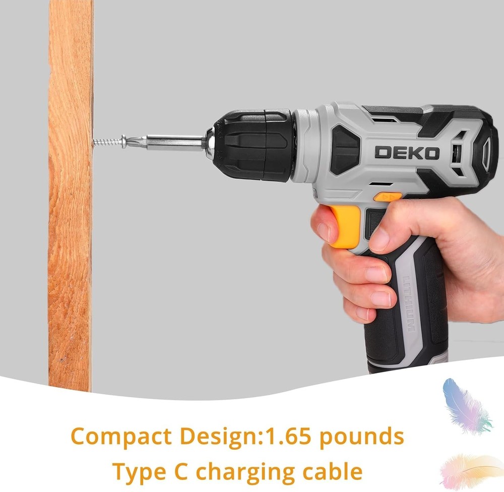 Compact 8V Cordless Drill with Keyless Chuck & LED - Perfect for Home Use