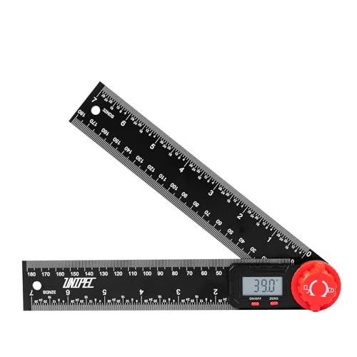 Digital Angle Finder Protractor, Angle Finder Ruler, 7inch 200mm ABS-Black