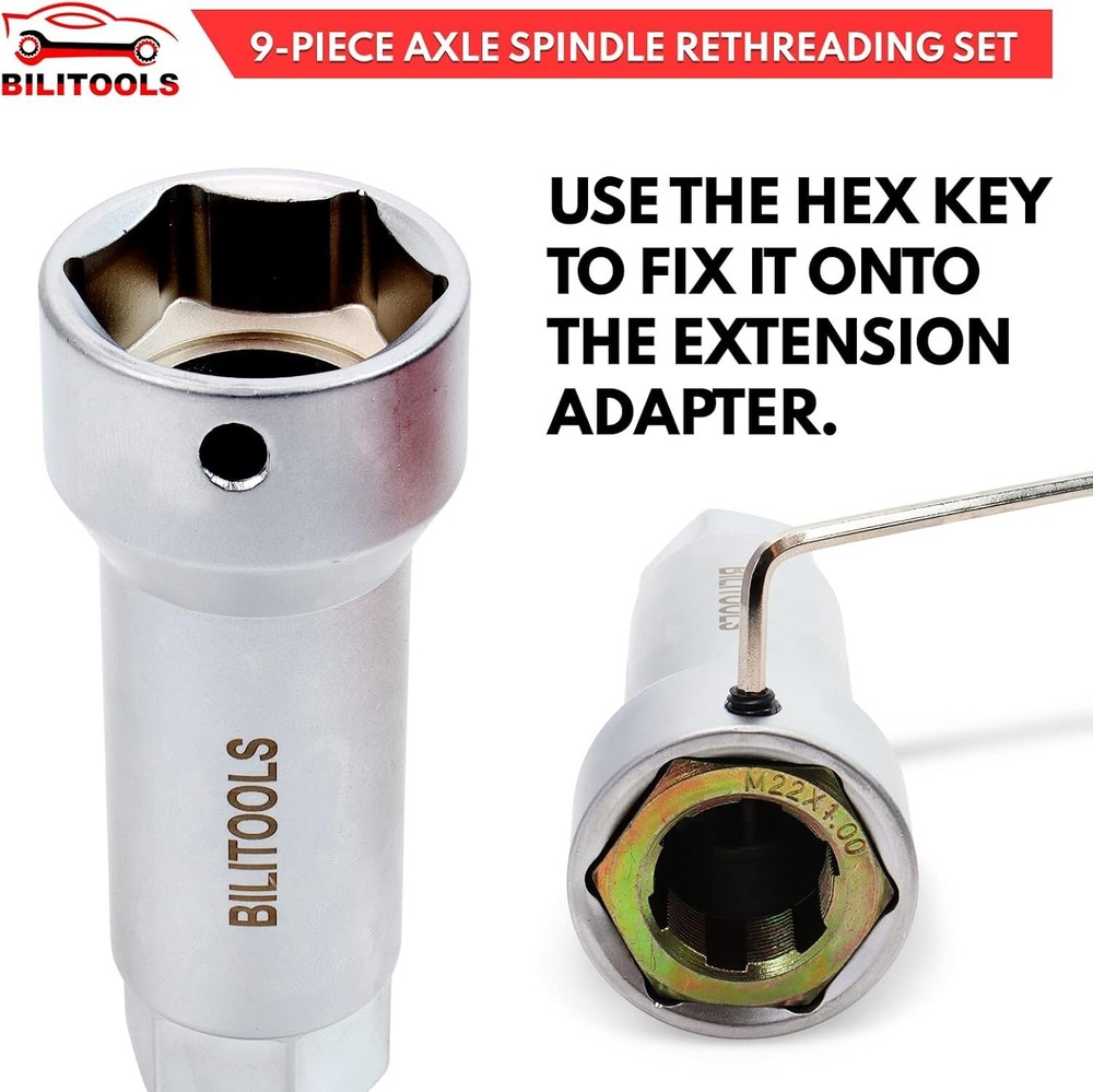 10-Piece Axle Spindle Thread Chaser Set Thread Rethreading Restorer Tool Metric