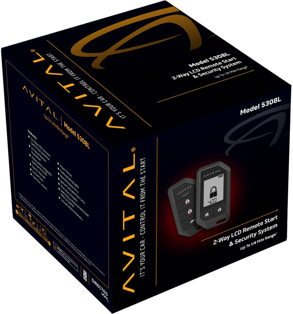 Avital 5308L 2-Way LCD Remote Start & Vehicle Security System