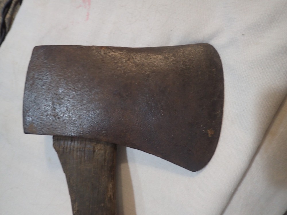 Vintage Keyatone AXE TOOL Single Bit Axe Head with wood handle