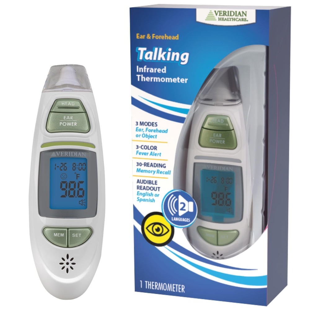 Veridian Talking Ear & Forehead Infrared Thermometer
