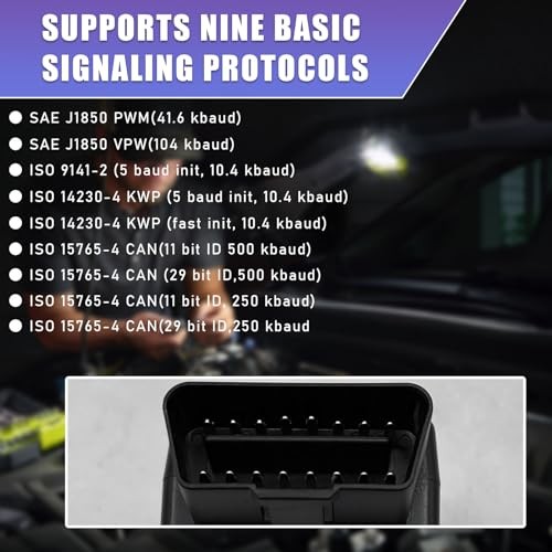 Bluetooth OBD2 Scanner for Car, Wireless Code Reader & Check Engine Diagnostic