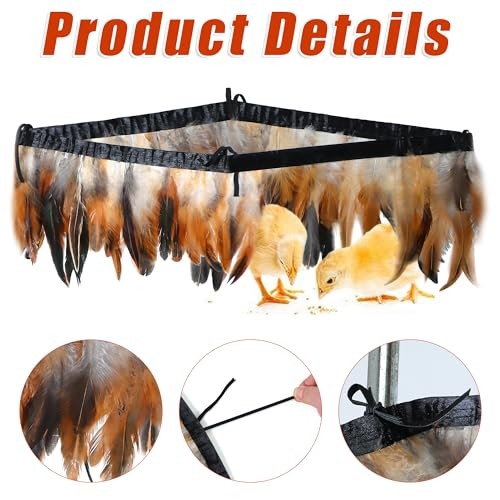 Feathers for Chick Brooder Heating Plate Comfort Feathers for 10" x 10", 4 Pack