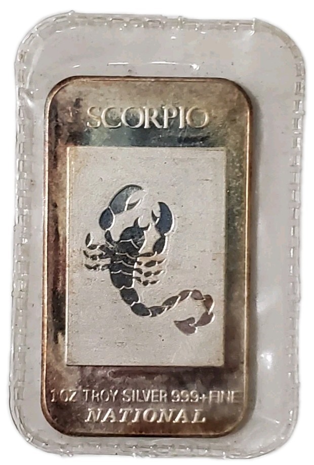 1 Oz Silver SCORPIO Sealed Bar.