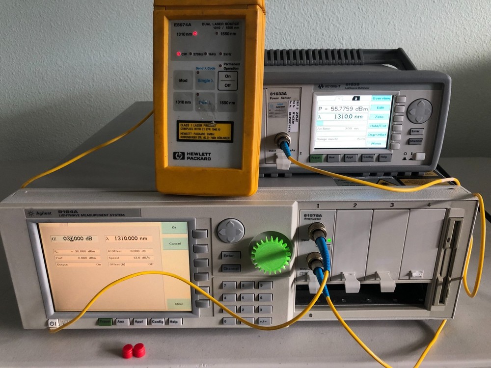 Keysight 8163B Lightwave Multimeter Mainframe+Interface81618A+power sensor81633A