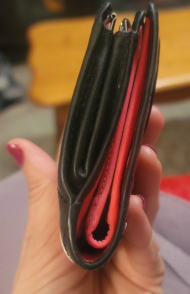 Authentic CHANEL CC Cambon leather quilted compact wallet