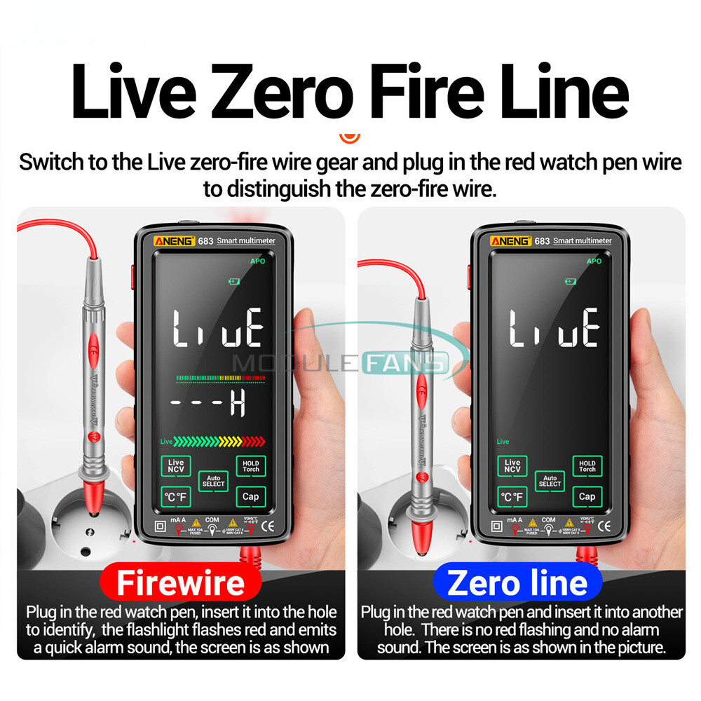 ANENG 683 682 681 Digital Multimeter AC/DC Capacitance Meter Diode Tester Tool