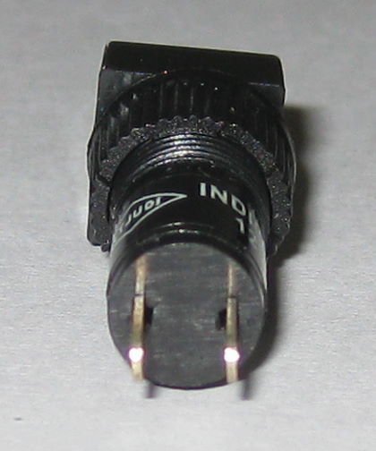 Panel Mount Square LED Indicator - Blue - 8 mm Lens Plastic Case - 3 to 12 V DC