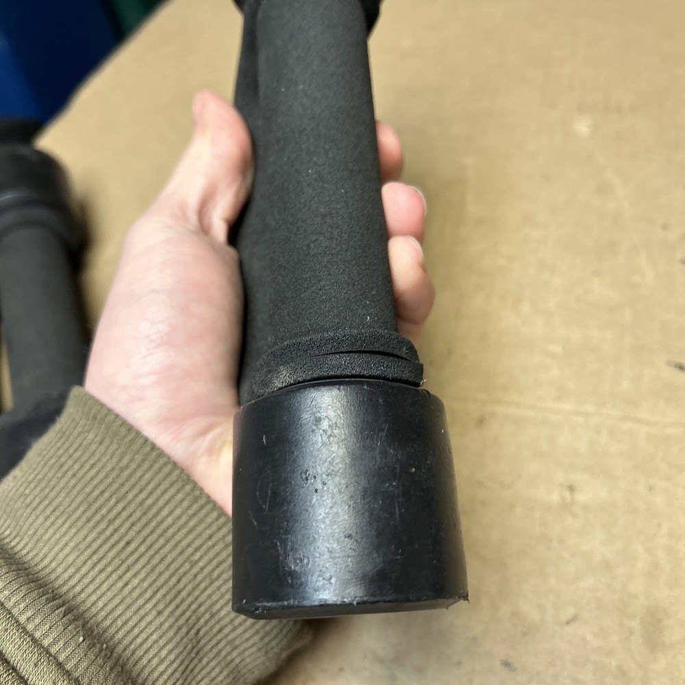 Pair Black Heavy Hand Weights 3 lbs Each 6 lbs Total
