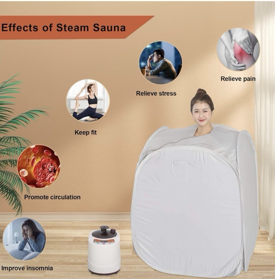 Smartmak Portable Sauna W/ Remote Gray