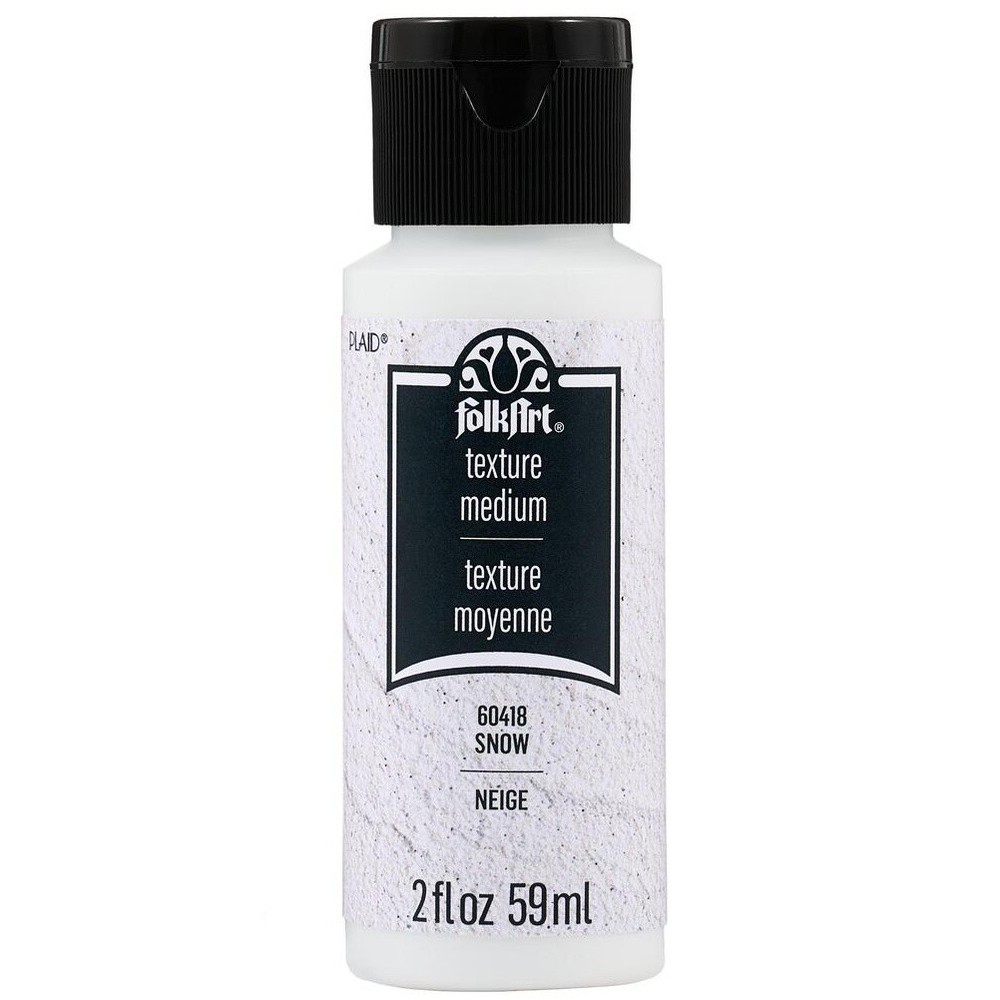 FolkArt Textured Medium 2oz-Snow - 3 Pack