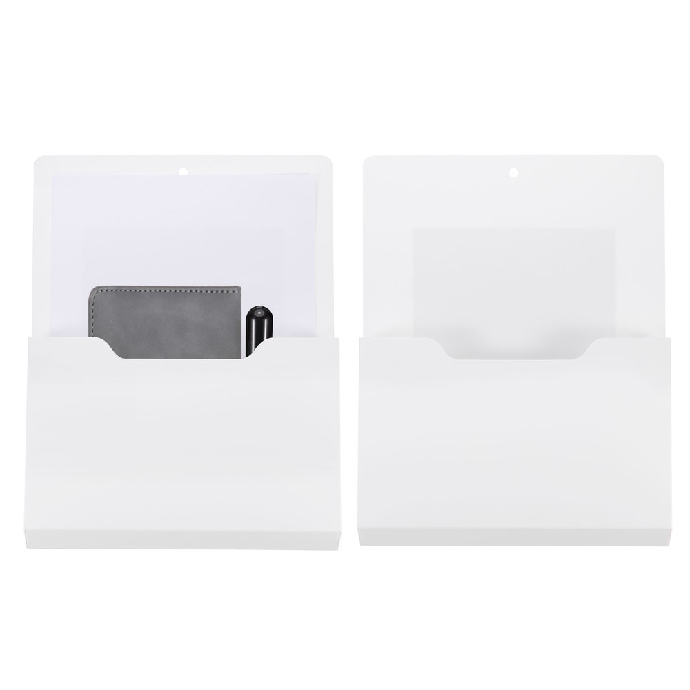 Magnetic File Holder, 2 Pack Magnetic Wall Holder Organizer File, White
