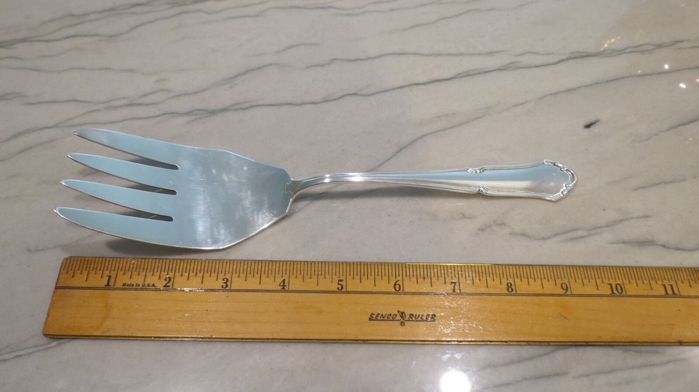 German Sterling Silver 800 Large Serving Fork Solid NM