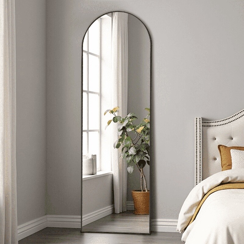 Arched Full Length Floor Mirror HD Imaging Adjustable Standing Wall Mount Mirror