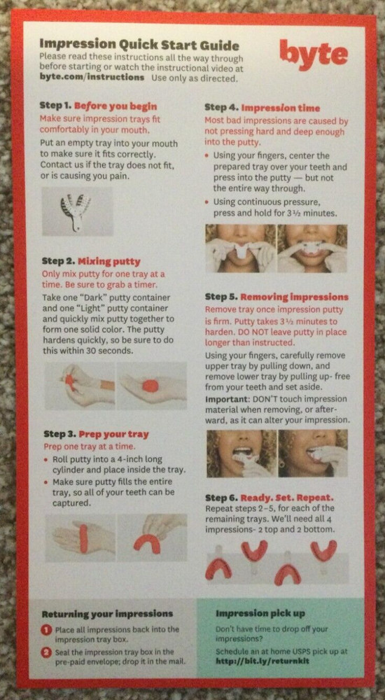 Byte Teeth Impression Impress Yourself Mold Alignment