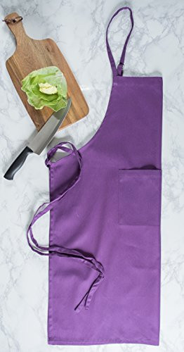 Everyday Basic Kitchen Collection Chef Apron Eggplant