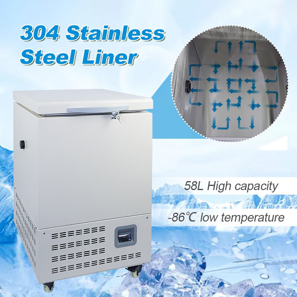 -86℃ Ultra-Low Temperature Freezer 58L Lab Freezer -112 ℉ Samples Flash Freezer