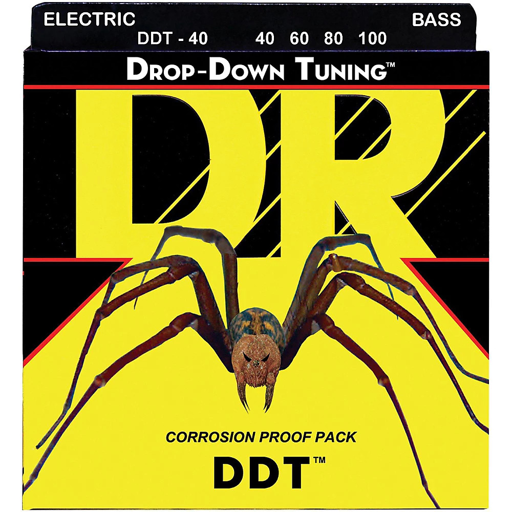 DR Strings Drop Down Tuning Lite 4-String Bass Strings (40-100)