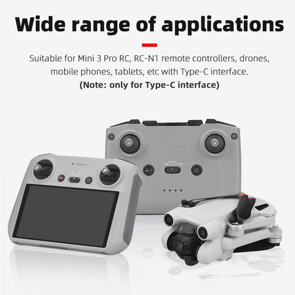 3pcs Silicone Type-C Interface Dust Plug For DJI Mini 3 Pro Drone Remote Control