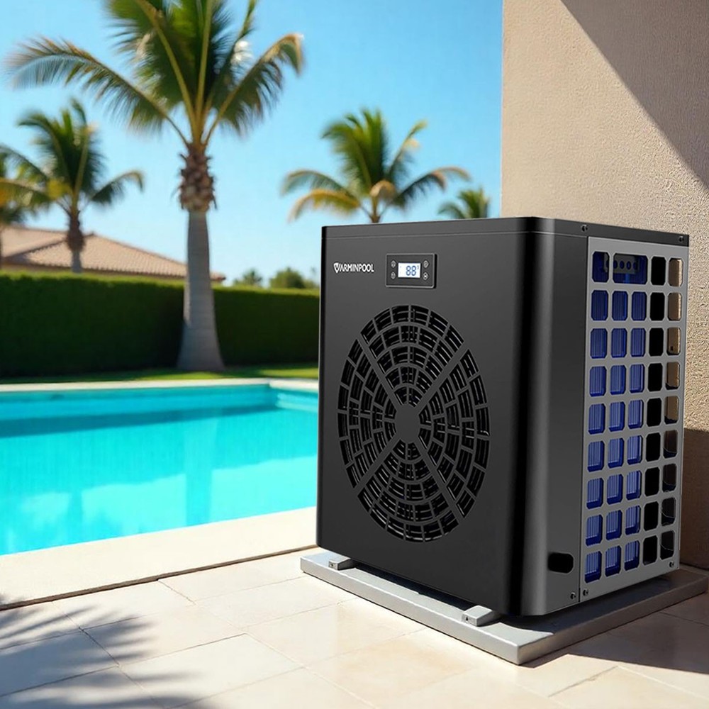 VARMINPOOL 16,000 BTU Above Ground 110V Pool Water Heater Heat Pump 5400 GAL