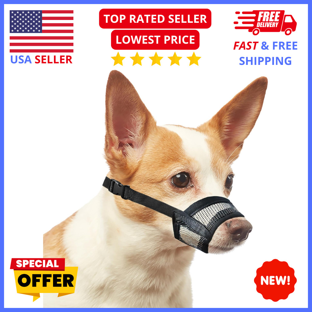 Small Dog Muzzle Soft Mesh Anti Bark Bite Prevention Adjustable Comfort