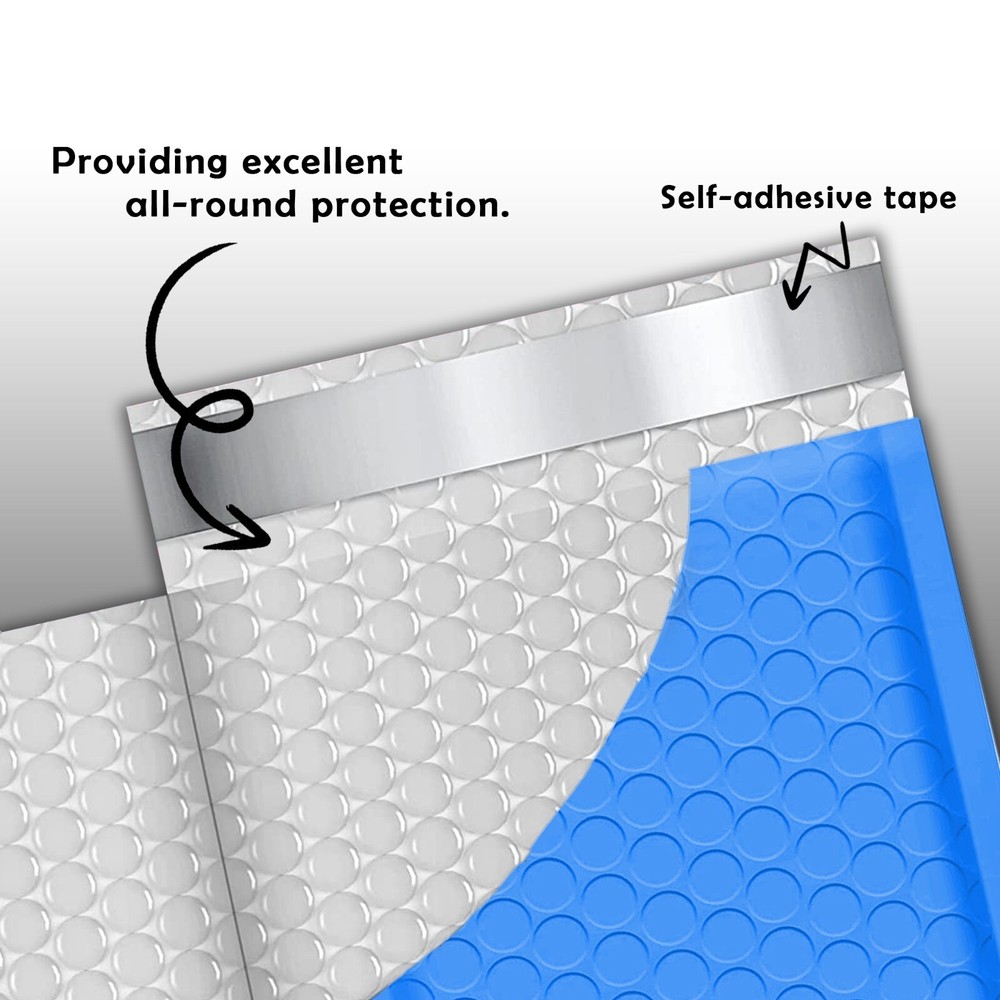 Yens® 500 #000 Poly Bubble Padded Envelopes Mailers 4 X 7 -Blue