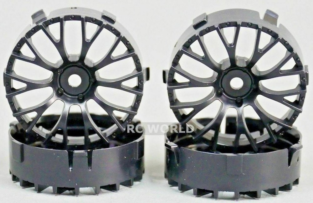 Tetsujin DAISY Wheels INSERTS Disk Adjustable Offset - MATTE BLACK - 4 pcs