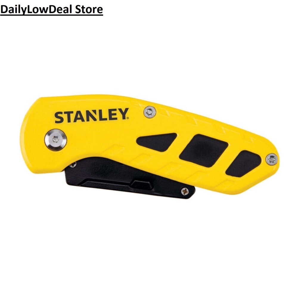 2 PACK - Folding Utility Work Pocket Knife Sharp Box Cutter Push Button Blade