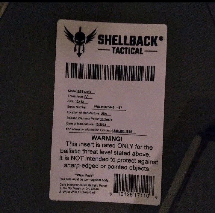 Shellback Tactical Rifle Plates (new)
