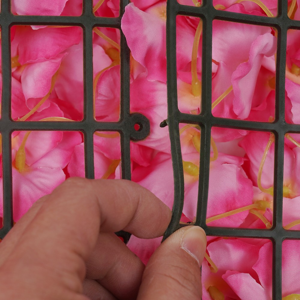 20x Artificial Flower Wall Panel Silk Flowers Rayon Flower Wall Background Decor