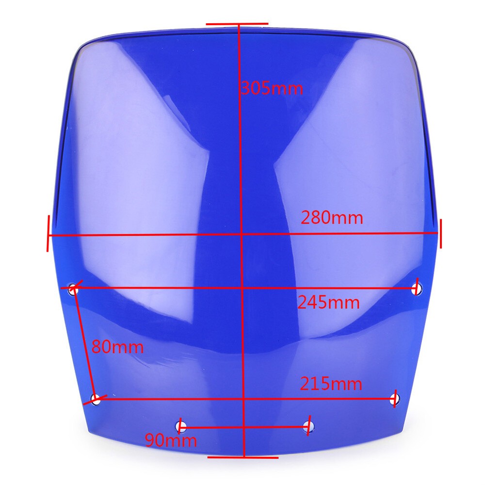 Front Windshield Windscreen Motor Fit Kawasaki Ninja EX 250 1988-07 Deep-Iridium