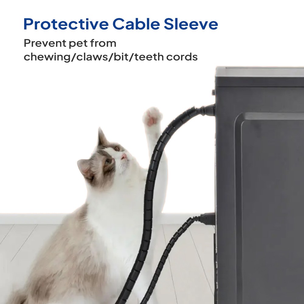 Braided Cable Management Sleeve Cord Protector - Self-Wrapping Split Wire Loom