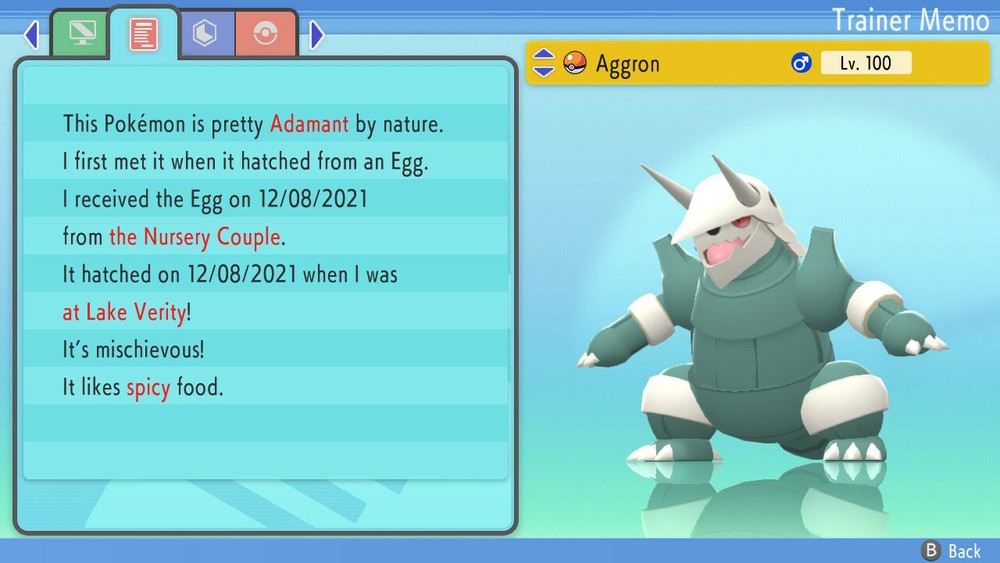 Shiny Aggron 6IVs Pokemon BDSP