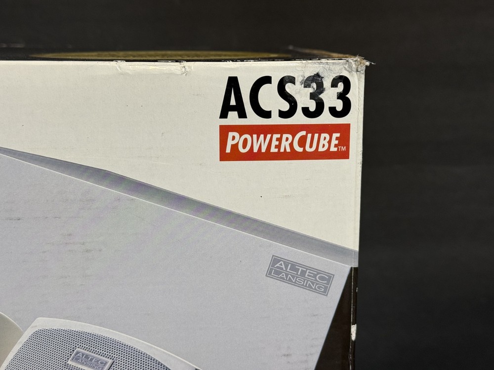 1999 ALTEC Lansing 3 piece computer speaker system ACS 33 POWERCUBE