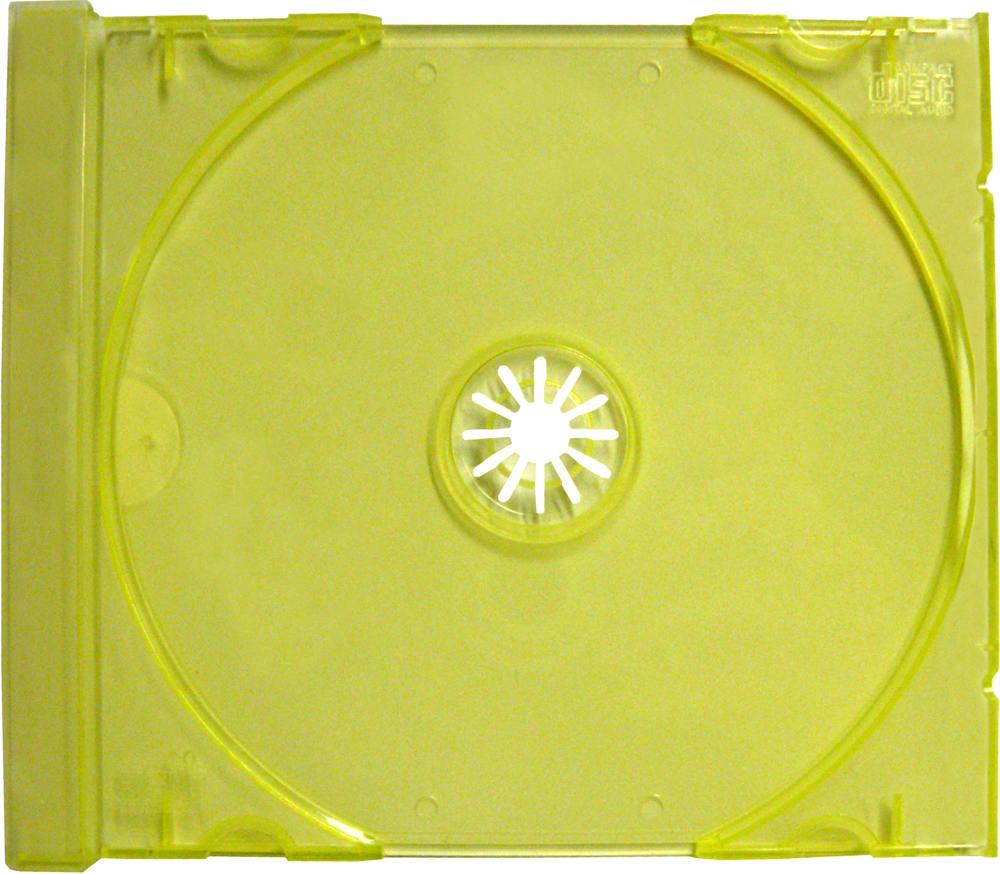 (100) CD Trays - Standard Replacement Inserts Colored Yellow Green #CDIS80TL
