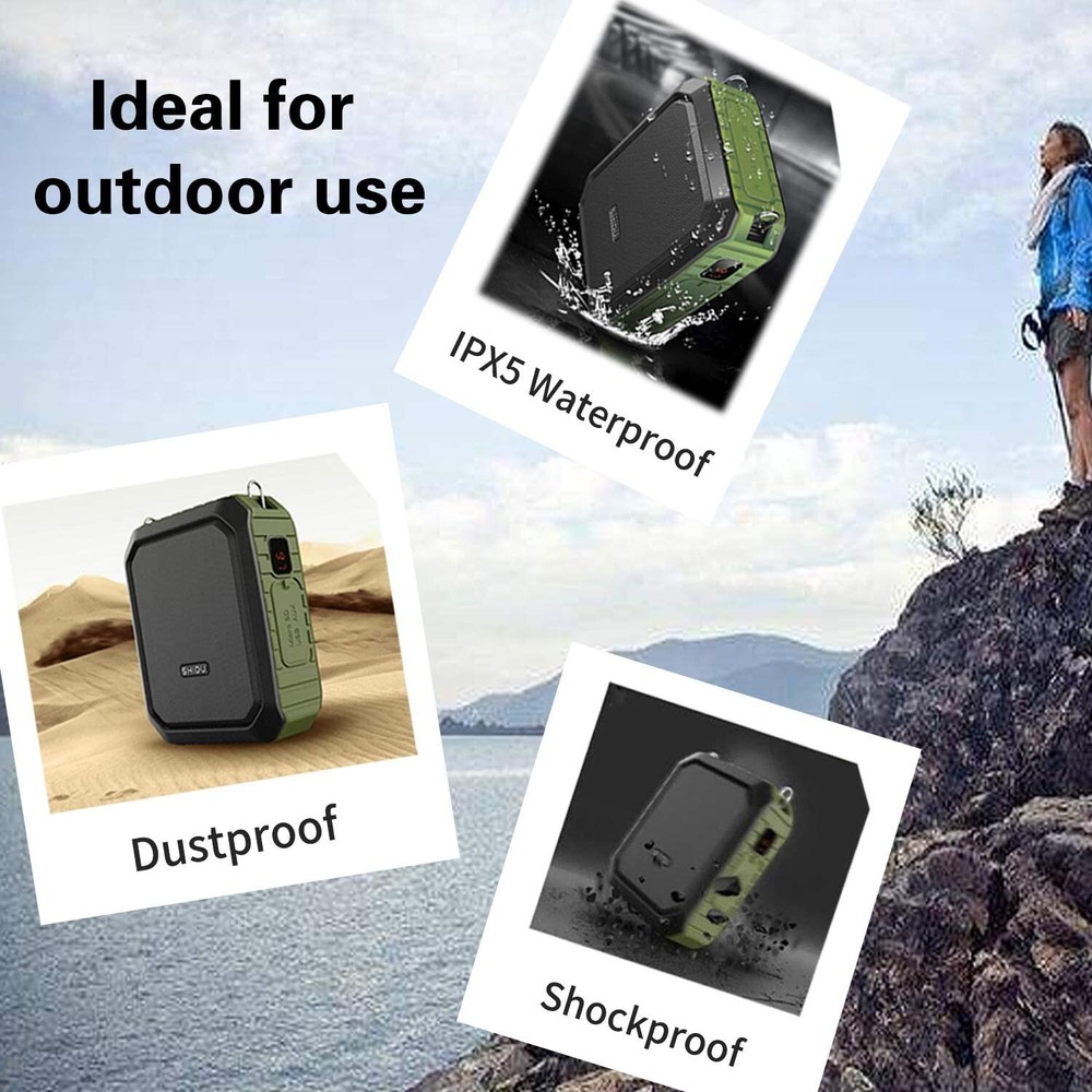18W Wireless Bluetooth Waterproof Voice Amplifier Portable Headset Microphone...