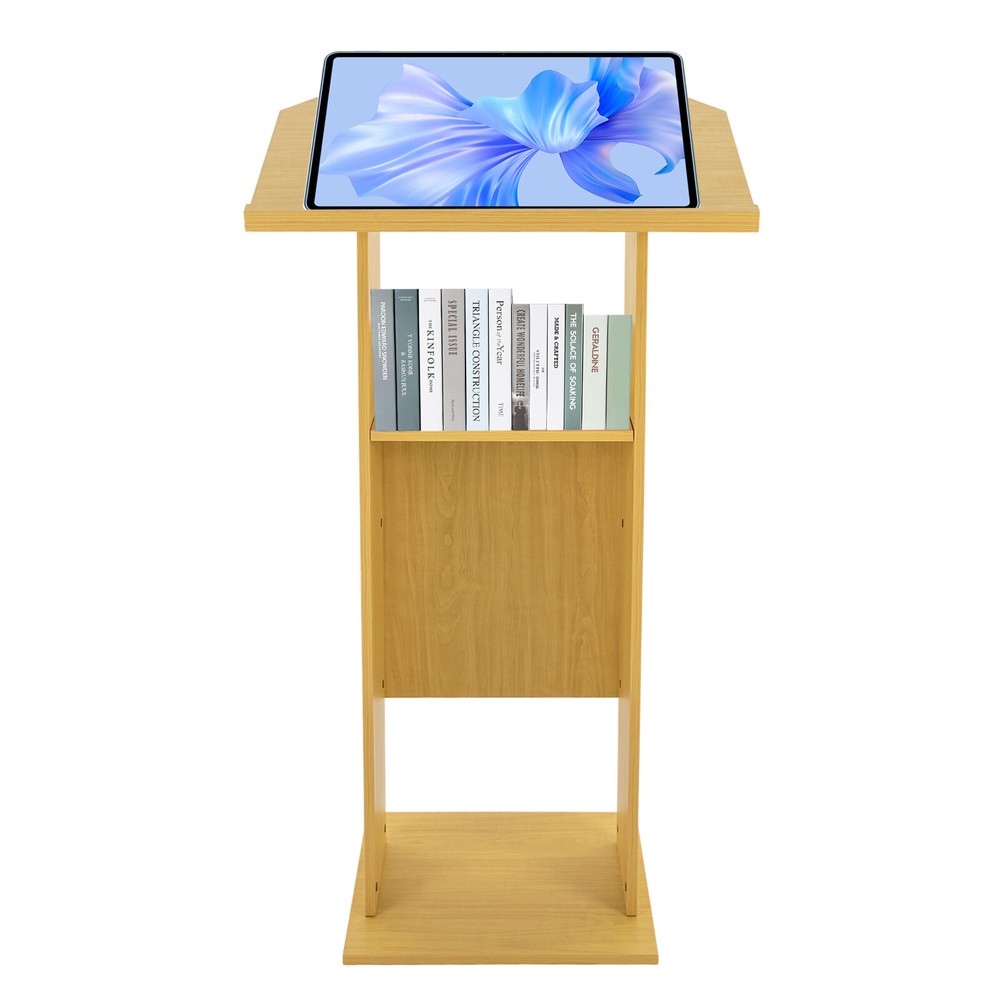Oak Color Presentation Standing For Classroom Conference Presentation Stand