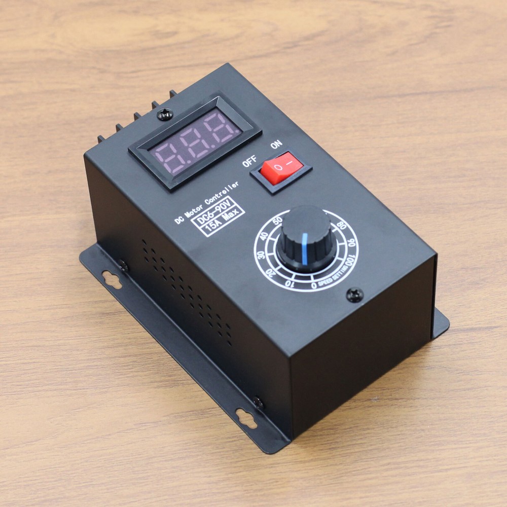 PWM DC Motor Speed Controller, High Precision DC 6-90V 15A DC Motor Controller