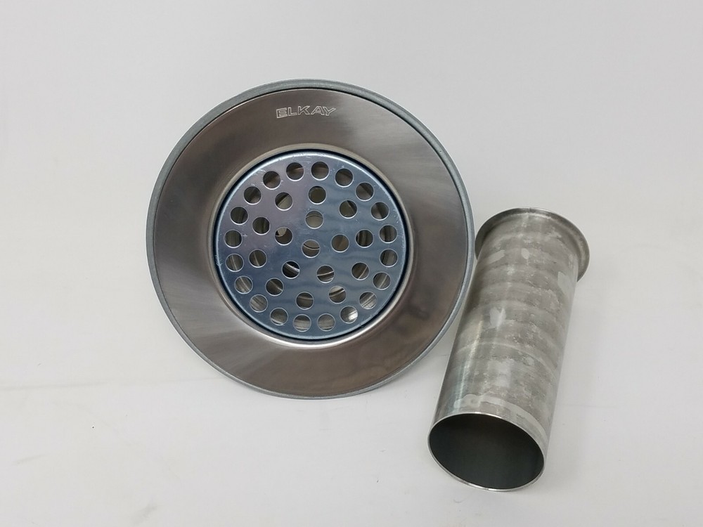 Elkay LK18 Chrome Brass Drain Fitting w/Perforated 3" Grid Strainer