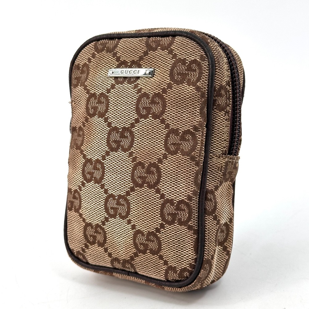 GUCCI Cigarette Case GG Canvas Authentic