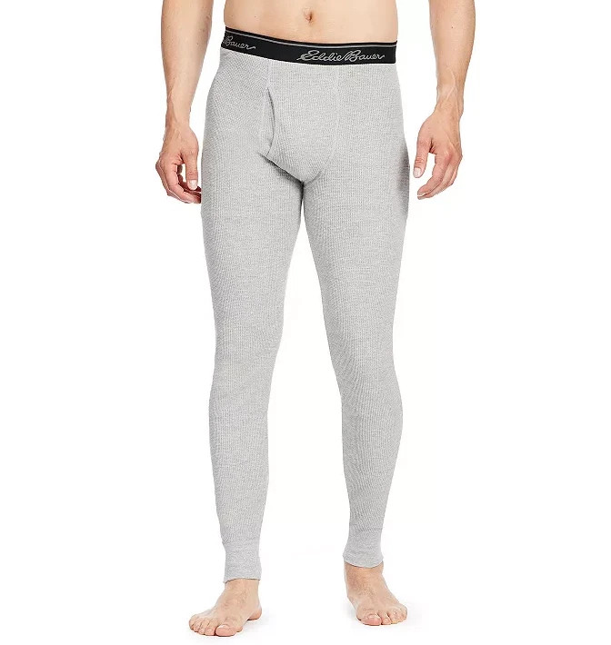 Men's Eddie Bauer Baselayer Waffle Pants, Size: Small, Grey
