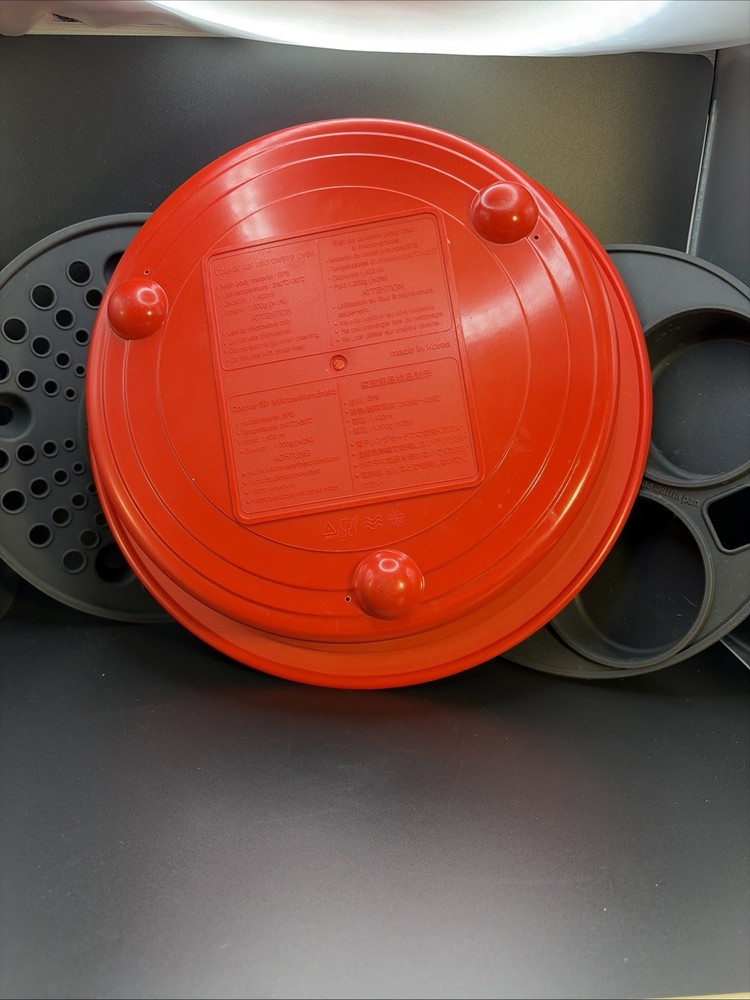 Range Mate Professional Microwave Cookware Grill Steam Red W/Guide EXCELLENT CON