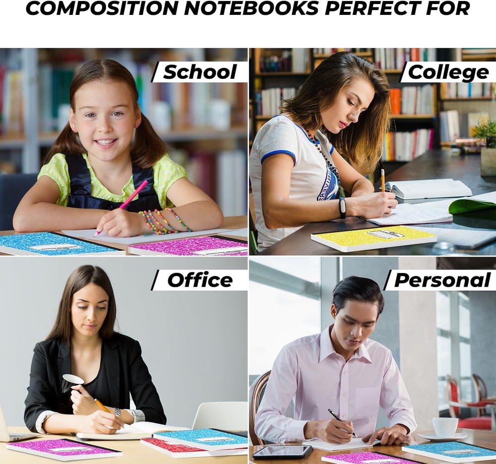 Bulk posit Notebooks Colle Ruled, 200 Pas, 9-3/-1/2,