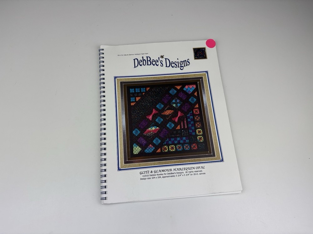 DebBee’s designs Glitz & Glamour Harlequin Opal needlepoint pattern 7S