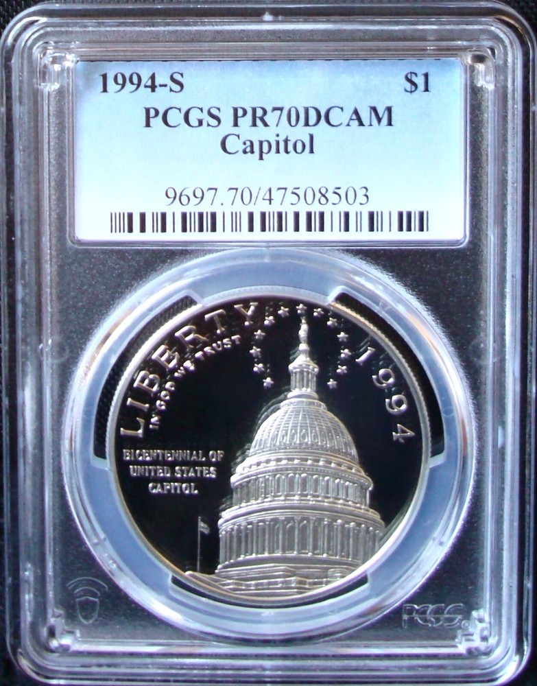 1994-S Capitol Commemorative Silver Dollar - PCGS PR 70 DCAM