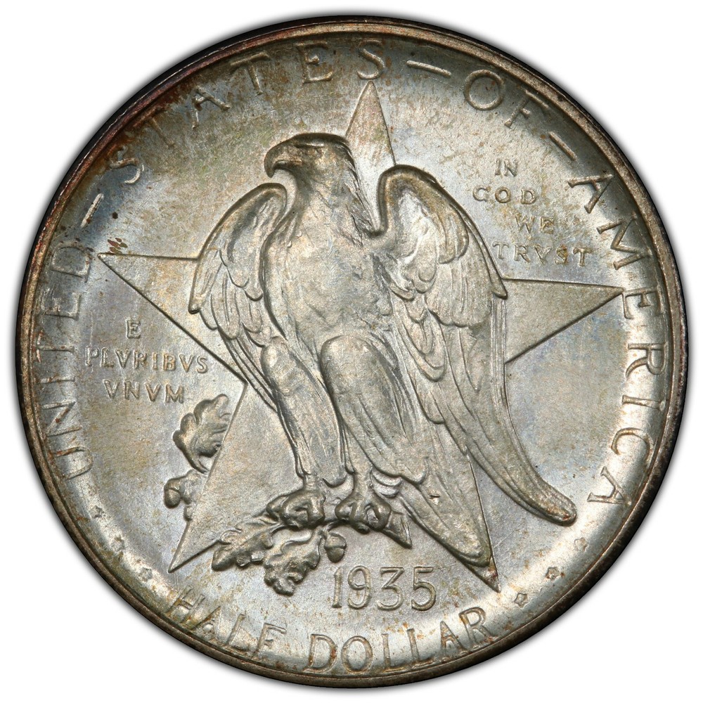 1935 D Texas Commemorative Silver Half Dollar PCGS MS65